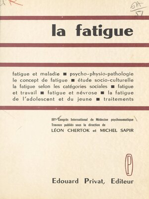 cover image of La fatigue